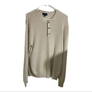 Brooks brothers mens half button knit baumwolle cotton sweater size medium
